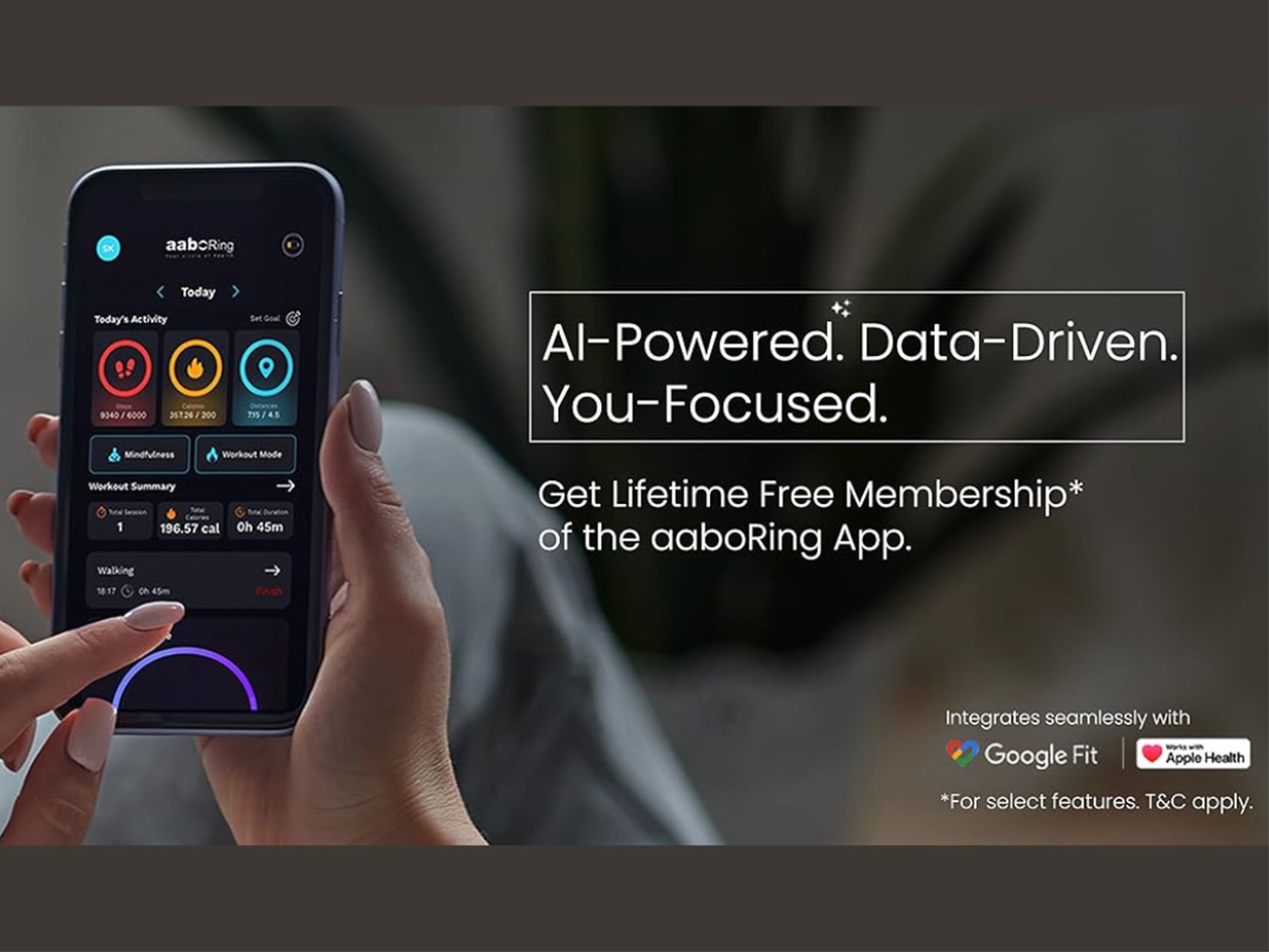 aaboRing Smart Health Ring (Gold/Size 10)