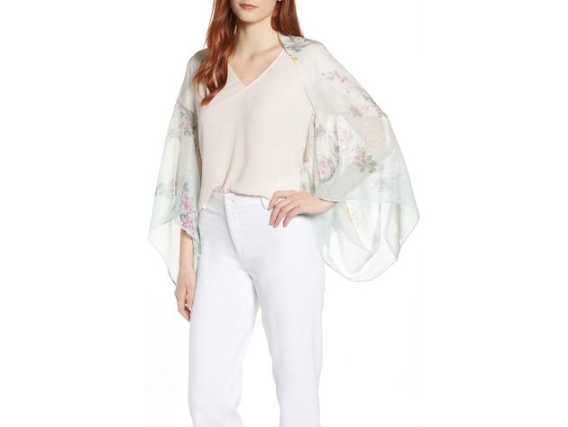 Ted Baker London Sorbet Cape Women's Floral Design Scarf, Size: 53 x 19 inches One Size, Off White