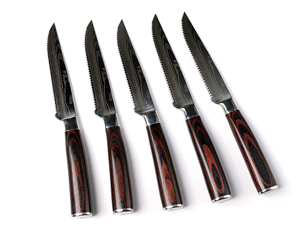 Seido™ Serrated Steak Knives: Set of 5