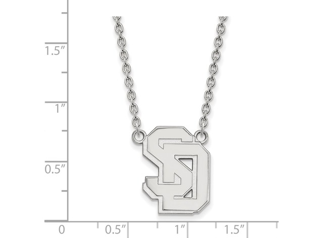 10k White Gold South Dakota Large Pendant Necklace