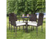 Costway 4 Piece Outdoor Patio Rattan Dining Chairs Cushioned Sofa with Armrest Garden Deck