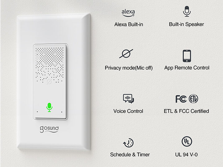 Light switch with 2024 alexa built in