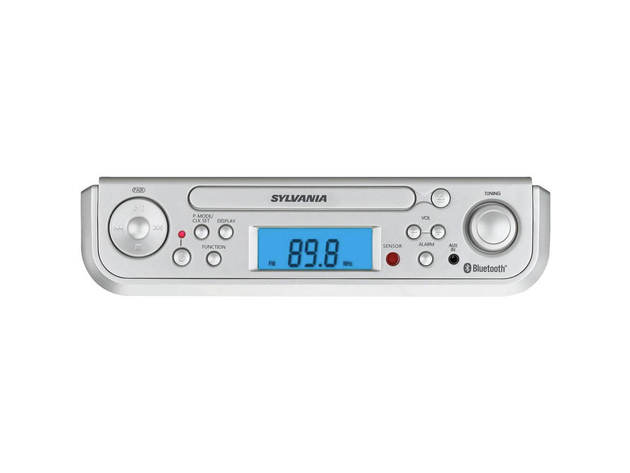 Sylvania SKCR2713 Under Counter CD Player with Radio and Bluetooth