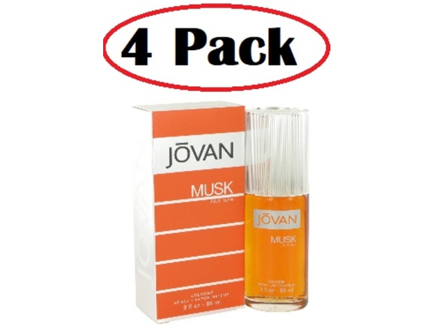 4 Pack of JOVAN MUSK by Jovan Cologne Spray 3 oz