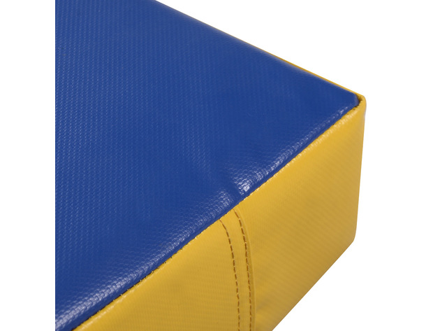 Costway Incline Wedge Ramp Gymnastics Yoga Mat Gym Sports Exercise Yellow