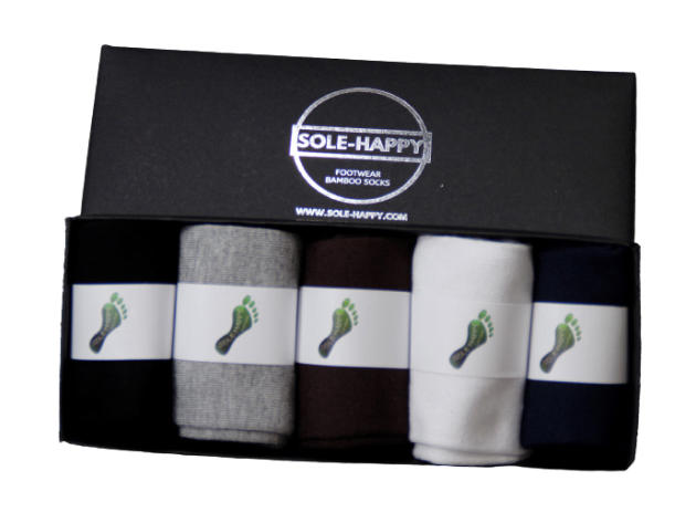 Sole Happy Gentlemen's Bamboo Socks (5-Pack)