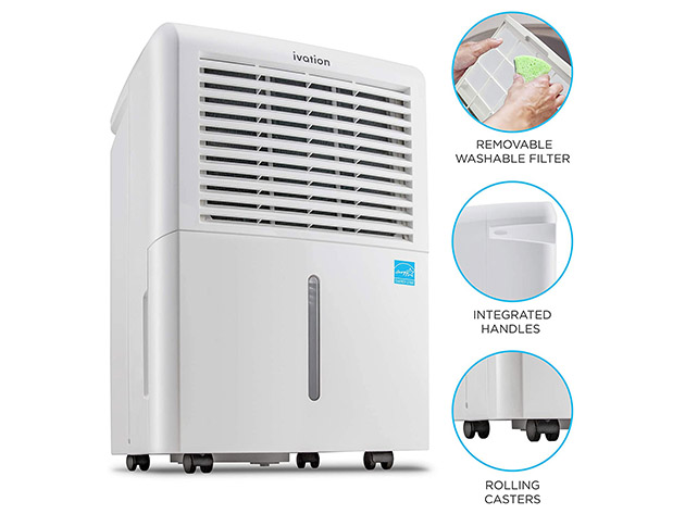 Ivation 4,500sqf Smart Wi-Fi Energy Star Dehumidifier with App