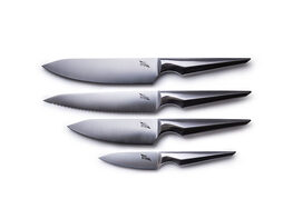 Teak Star Slim 9.8" 005TS Cutting Board & 4-Piece Arondight Knife Set