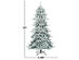 7 Foot Premium Snow Flocked Slim Artificial Christmas Fir Tree w/ Pine Cones 