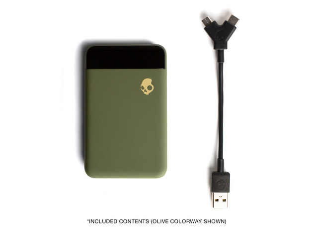 Skullcandy Fat Stash 10,000 mAh Portable Battery Pack - Olive