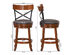 Costway Set of 4 Bar Stools Swivel 25'' Dining Bar Chairs with Rubber Wood Legs - Walnut, Black, Brown