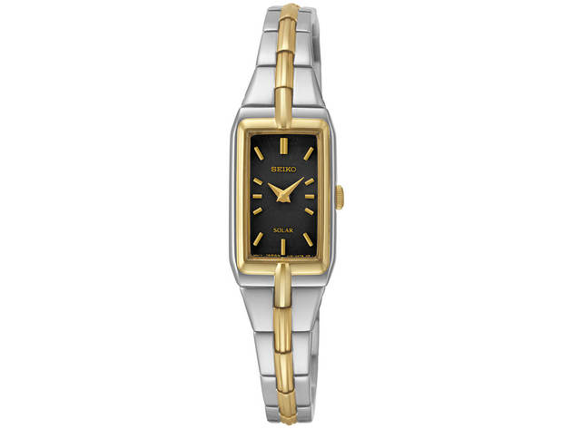 Seiko SUP274 Womens Silver & Gold Core Solar Watch