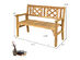 Costway Patio Outdoor Solid Wood Bench Folding Loveseat Chair Park Garden Deck Furniture - Teak