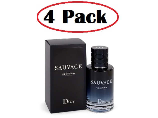 4 Pack of Sauvage by Christian Dior Eau De Parfum Spray 2 oz