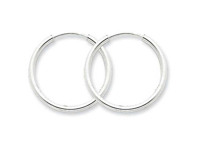 Italian-Made 20mm Sterling Silver Hoop Earrings