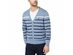 Nautica Men's Striped V-Neck Button Cardigan Turq Size Extra Large