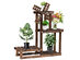 Costway Wood Plant Stand 4 Tier Shelf Multiple Flower Pot Windmill Design - Brown