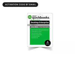 Intuit QuickBooks Desktop Enterprise 2024 (1 User) for Windows: 1-Year Subscription