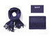 Lavisha Cashmere-Blend Shawl (Navy Blue)