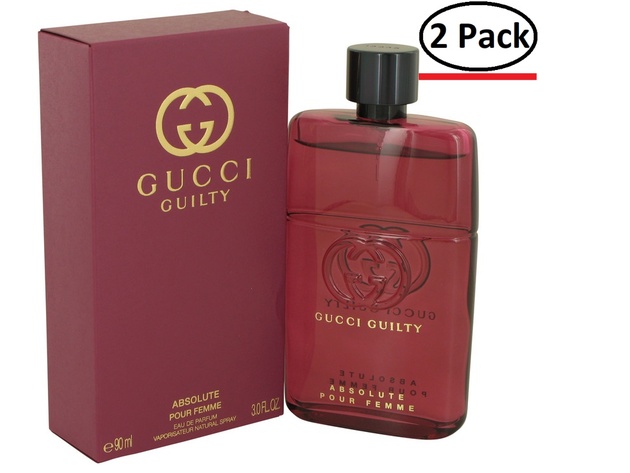 Gucci Guilty Absolute by Gucci Eau De Parfum Spray 3 oz for Women (Package of 2)