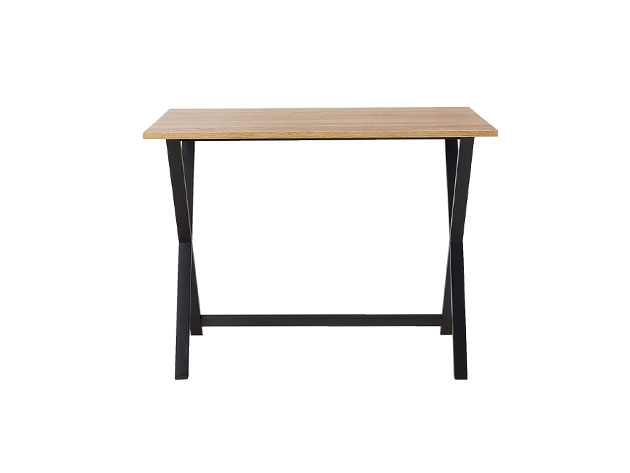 Black Steel Frame Wooden Table Top Desk