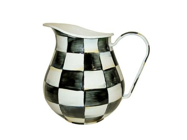 MacKenzie-Childs Courtly Check Enamel Pitcher