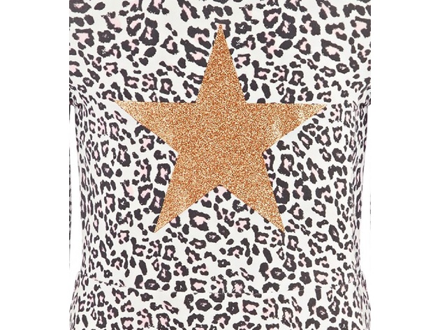 Epic Threads Big Girls Snow Leopard Heart Dress White Size Large