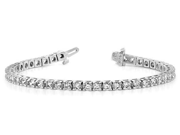 2.15 Carat (ctw D-E-F, VS2-SI1) Lab Grown Diamond Tennis Bracelet in 14K White Gold