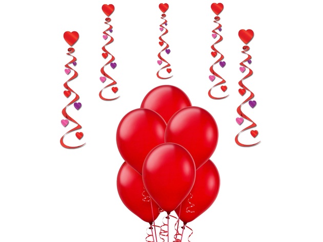 Beistle Party Supplies 30 Inches Red/Purple/Pink 3 Hanging Decorations