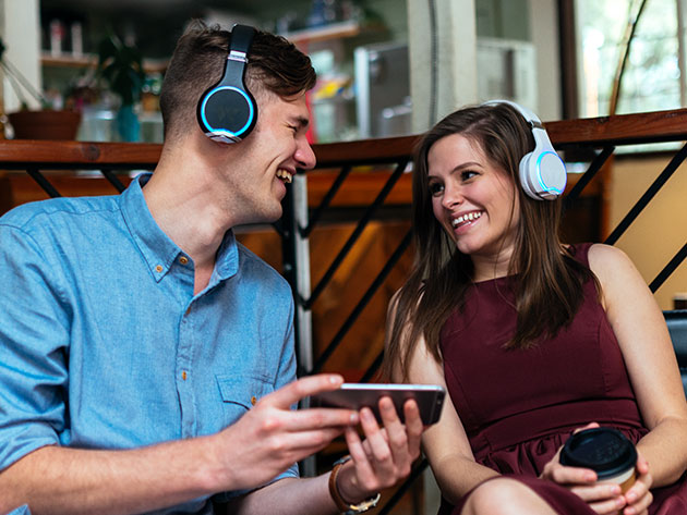 Wearhaus Arc+ Bluetooth Social Headphones: Couple's Pack (1 White, 1 Black)