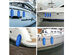Costway 4 Ribbed Marine 8.5''X 27''Boat Fender Vinyl Bumper Dock Shield Durable Blue - Blue