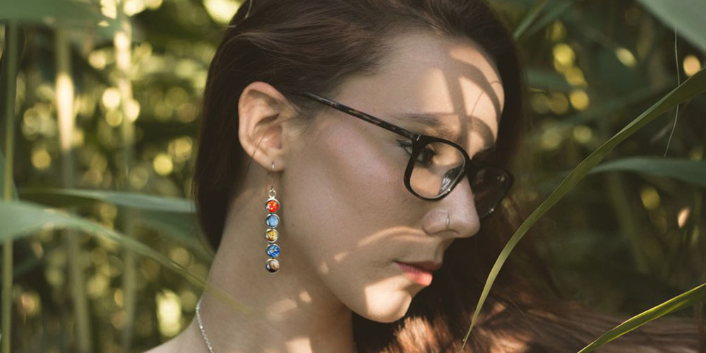 Solar System Mis-Matched Dangle Earrings