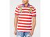 Reason Clothing Men's Striped Embroidered Polo Shirt Tiger Bay Red Size Small