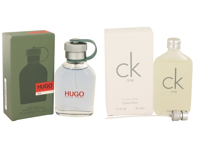 Gift set  HUGO by Hugo Boss EDT Spray 2.5 oz And  CK ONE EDT Pour/Spray (Unisex) 1.7 oz