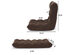 Costway Adjustable 14-Position Floor Chair Folding Lazy Gaming Sofa Chair Cushioned-Coffee - Coffee