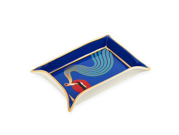 Jonathan Adler Porcelain Full Dose Valet Tray - Blue