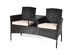 Costway Patio Rattan Chat Set Loveseat Sofa Table Chairs Conversation Cushioned Beige cover