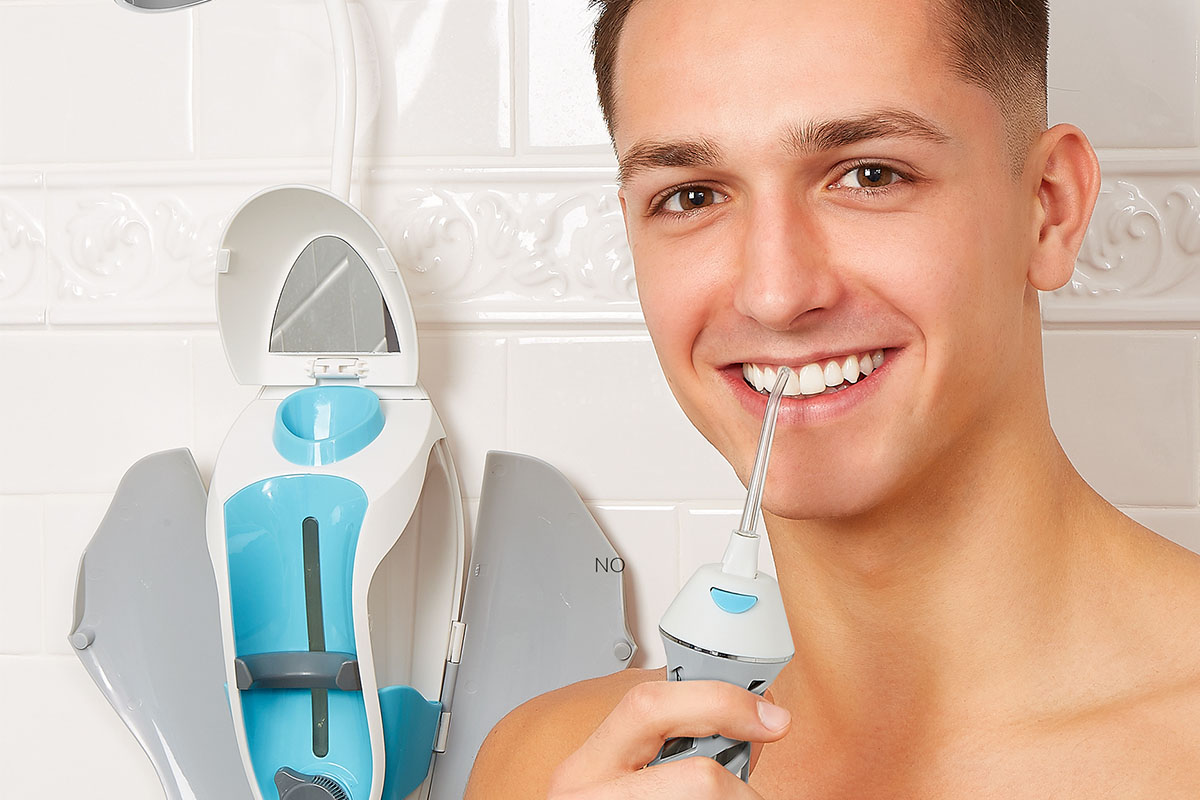ToothShower® Water Flosser Suite 2.0, on sale for $91.79 when you use coupon code GOFORIT15 