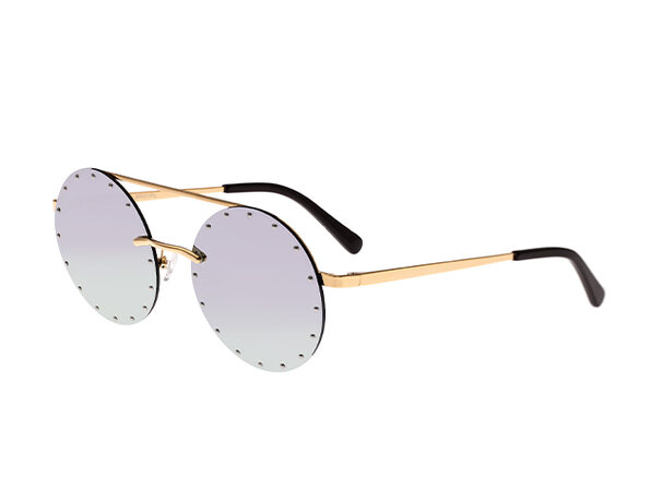 round purple lens sunglasses