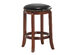 Costway 24'' Swivel Bar stool Leather Padded Dining Kitchen Pub Bistro Chair Backless - Cerise