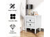 Costway 2 PCs Nightstand End Bedside Coffee Table Wooden Leg Storage Drawers - White