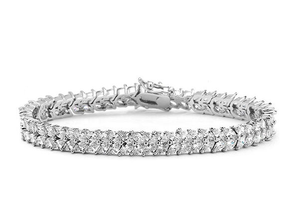 Tennis Bracelet with Two-Tier Swarovski Crystals | StackSocial Tennis Bracelet with Two-Tier Swarovski Crystals | StackSocial