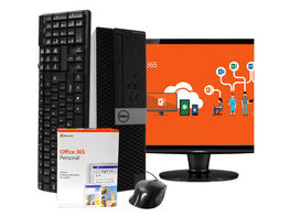 Dell 5040 Business Desktop PC, Intel i5-6500 3.2GHz 8GB RAM New 1TB SSD, Windows 10 Pro, Microsoft Office 365 Personal, 19" LCD, New 16GB Flash Drive, Keyboard, Mouse, WiFi, Bluetooth (Renewed)
