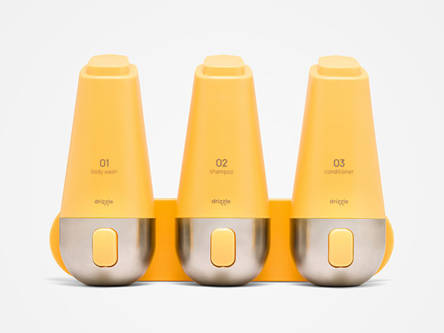 Drizzle: 3-Chamber Shower Dispenser (Yellow) 
