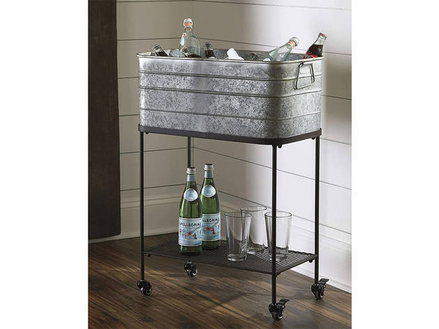 Ashley Signature Design A4000084 Vossman Beverage Tub Antique - Gray/Brown