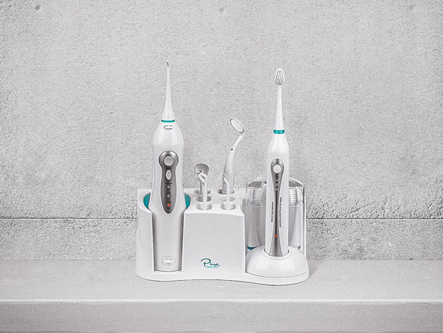 Home Dental Center With Ultrasonic Electric Toothbrush & Aqua Flosser