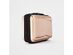 Hardside Mini Case Luggage Full Zip Around Closure Elastic Mesh Interior Pockets Travel Bag, Champagne