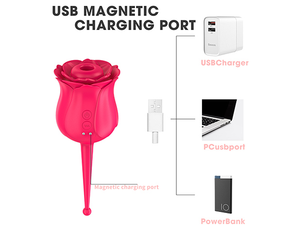 2-in-1 Rose Clitoral Vibrator