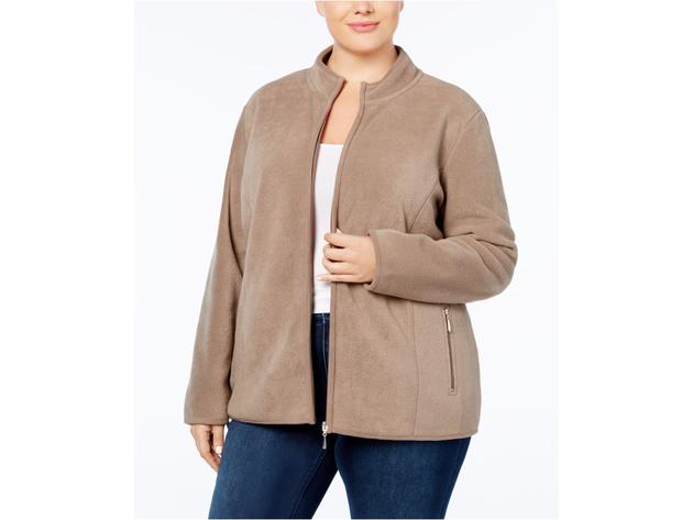 Karen scott fleece on sale jacket plus size