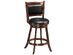 Costway 24'' Swivel Counter Height Stool Wooden Dining Chair Upholstered Seat Espresso - Espresso+ black